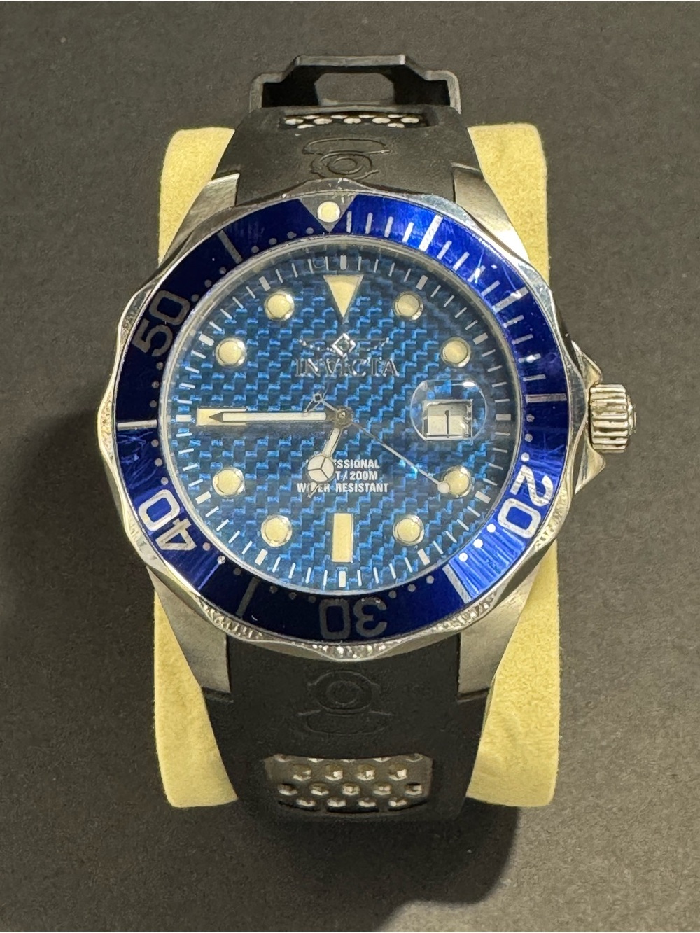 Invicta Men’s Blue and Black Swim Watch + Case